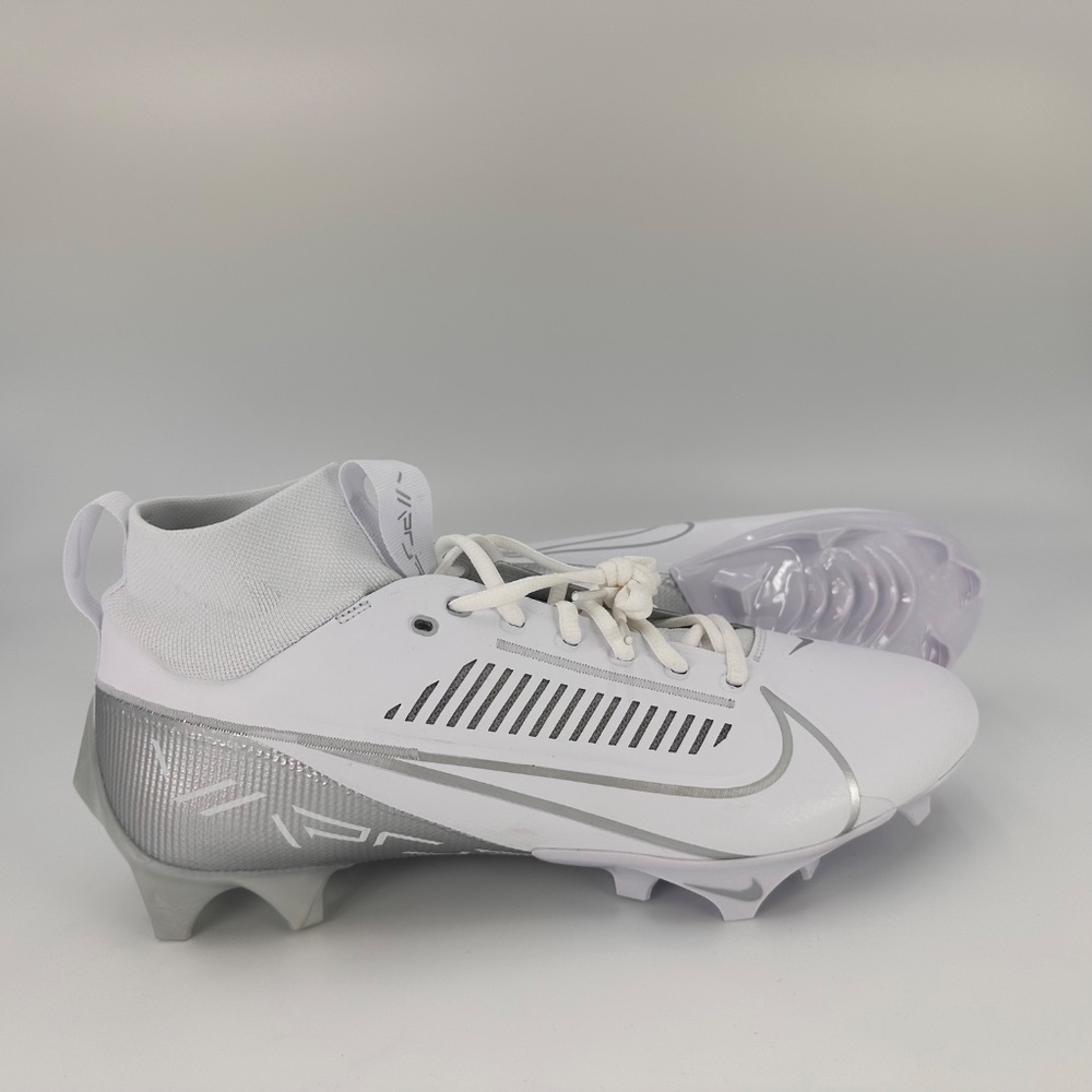 Nike Vapor Edge Pro 360 2 White Silver Mens Football Cleats DA5456-102 Sz 11,12